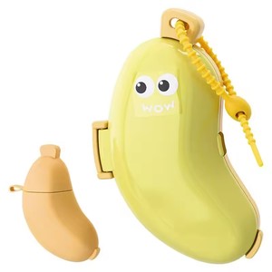 Banana toothbrush protective cap with toothpaste <b>storage</b> <b>box</b> - compact and convenient - essential toothbrush cover for travel - Product Image 1