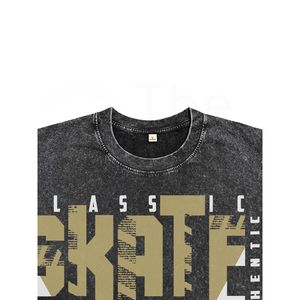 T-shirt classique en coton à manches courtes et col rond pour homme, style urbain Brooklyn, coupe régulière, motif imprimé lettres - Product Image 3