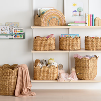Panier de rangement en rotin de jacinthe d'eau en forme d'animal de taille moyenne, fait main, écologique, KV NATURAL HOME, pour jouets, fabriqué au Vietnam