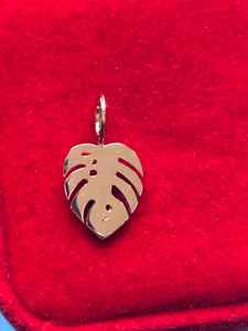 Collier pendentif feuille de palmier en diamant Moissanite VVS plaqué or sur argent 925 pour femme, cadeau de bijoux à prix de gros - Product Image 5