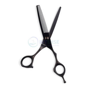 Ensemble de ciseaux de coiffure ultra légers mats noirs, ciseaux de barbier professionnels en acier inoxydable, fournisseur en gros pour salons - Product Image 5