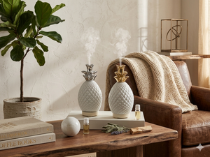 Nordic geometric style <b>pineapple</b> scented humidifier, stylish and beautiful decorative item, creative home essential oil diffuser - Product Image 2