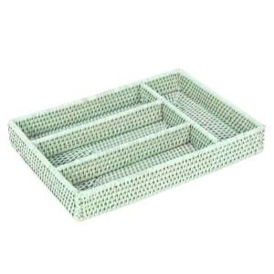 Plateau organisateur de couverts en rotin tressé, provenant d'un fournisseur vietnamien, de la meilleure qualité, pour ustensiles et couverts. - Product Image 4