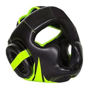 Customizable High Quality Leather Laced Boxing <b>Head</b> Guards with Thick 4-Layer Padding for Boxing Training & Martial Arts - Product Image 3