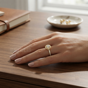 Bague de mariage scintillante, fine, micro-pavée, demi-enveloppante, empilable, avec contour assorti, anneau de protection, d'appoint et de rehaussement, style "melee" - Product Image 3