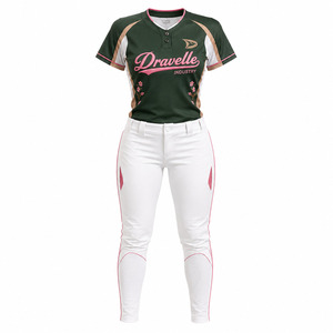 Ensemble Maillot et Pantalon de Softball Personnalisé OEM pour Femme, Blanc, 260 GSM, Polyester Interlock, Tenue de Sport Performance pour Équipe, Faible MOQ - Product Image 2