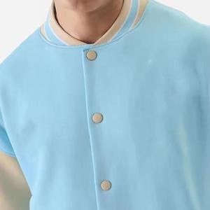 Veste universitaire pour homme en toile 100% laine, imperméable et respirante, sur mesure, avec col boutonné et fermeture éclair - Product Image 3