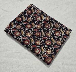 Tela de algodón Sanaganeri de Jaipur con estampado a mano, tela india para vestidos, proveedor mayorista de telas. - Product Image 2