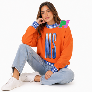 เสื้อสเวตเชิ้ตคอเต่ามิสซี่ พร้อมลายตัวอักษรกิ๊งแฮมและลายริบบิ้น เสื้อสเวตเชิ้ตคอเต่าเอ็มเอส ปักลายตามสั่ง เสื้อสเวตเชิ้ตคอเต่า - Product Image 5