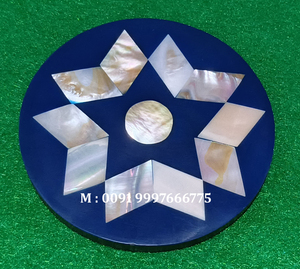Attractive Looking Most Beautiful Wooden With Natural Mother of Pearl Inlay Work Coaster for Kitchen Use and Keep on <b>Glass</b> - Product Image 2