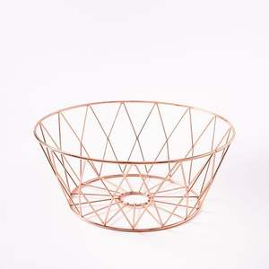 Cesta de Frutas Metálica Artesanal Tradicional para Almacenamiento en la Encimera de la Cocina con Diseño Cultural y Estructura Sólida - Product Image 3