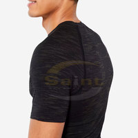 Service OEM T-shirt de compression pour homme de haute qualité, sur mesure, écologique, séchage rapide, respirant, polyester/coton, best-seller