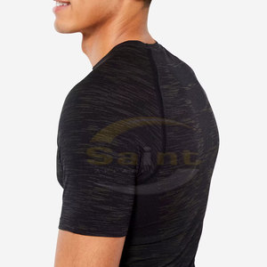 Service OEM T-shirt de compression pour homme de haute qualité, sur mesure, écologique, séchage rapide, respirant, polyester/coton, best-seller - Product Image 4