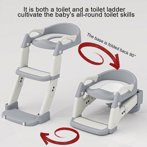 מוצרי תינוקות מרובים פונקציה 3 ב 1 סולם שירותים עם כרית מתכווננת גובה מתכווננת נגד החלקה ילדים אימון סולם - Product Image 2