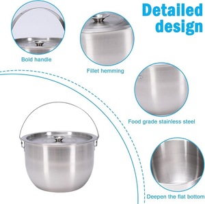 Cubo de Hielo de Acero Inoxidable Estilo Americano con Asa, Tapa y Pinzas, Enfriador de Hielo de Doble Pared Aislado para Restaurante, Bar, Fiesta, Moontstar - Product Image 4