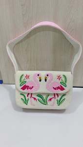 กระเป๋าถือทรงสี่เหลี่ยมผืนผ้า ALI FASHION ART งานฝีมือปักลูกปัดแก้วลายผีเสื้อหลากสีสัน งานฝีมือสิ่งทอ ซักได้ ใช้ได้ทุกวัน - Product Image 5
