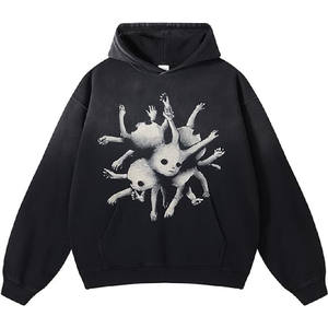 Sudadera con Capucha Superior International Y2K, Estilo Gótico Informal, Estampado con Letras, Diseño de Calavera, Sudadera de Moda para Hombre, Ropa Harajuku para Hombre - Product Image 1