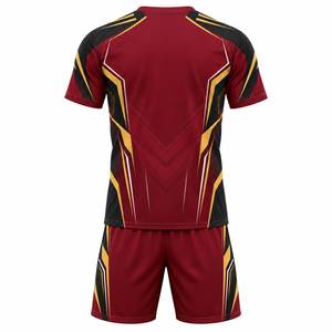 Uniforme de Fútbol Personalizado Premium Sublimado, Impermeable, Transpirable, 100% Poliéster, Conjunto de Camiseta y Pantalones Cortos, Ropa Deportiva para Equipos, OEM - Product Image 5