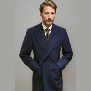 Nouveau Manteau Trench Imprimé Double Boutonnage Style Hepburn Noir de Qualité Supérieure 2026 pour Femme, Veste Coupe-Vent Longue Unisexe - Product Image 1