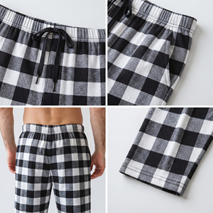 <b>Men</b> Plaid Flannel Sleeping Trouser Low Drawstring Waist Nightwear Pajama <b>Men</b> <b>Lounge</b> Wear Side Pocket Cotton <b>Pant</b> - Product Image 6