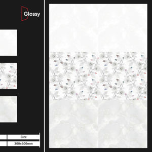 Azulejos de Pared de Cerámica con Acabado Brillante de Primera Calidad de 300X600MM, Decoración Interior Elegante para Aplicaciones en Paredes de Baños y Cocinas - Product Image 1