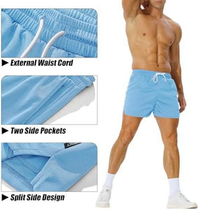 Pantalones Cortos Deportivos para Hombre con Forro de Malla - Transpirables y Anti-fricción, Venta al Por Mayor, Personalizados, OEM, Transpirables, Mejor Material, Precio Económico - Product Image 6