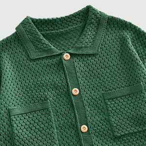 Camisas de Ganchillo Vintage para Hombre, Modelo 2026, Tejido de Algodón Transpirable, Manga Corta, Estilo Casual con Botones, para la Playa - Product Image 3