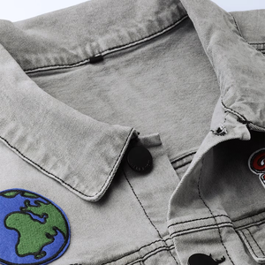 Chaquetas Vaqueras Bordadas para Hombre al por Mayor, Manga Larga, las Más Vendidas, Chaqueta Vaquera para Hombre, Nuevo Diseño - Product Image 5