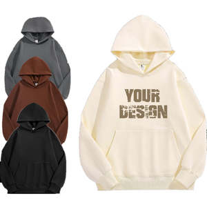 เสื้อฮู้ดดี้ผู้ชายไซส์ใหญ่ ผ้าโพลีเอสเตอร์/คอตตอน หนานุ่ม สำหรับฤดูหนาว พิมพ์ลายดิจิทัล ปักโลโก้ ODM สไตล์สตรีทแวร์ - Product Image 6