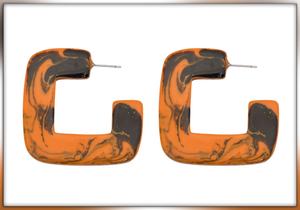 Boucles d'oreilles pendantes en résine pour femmes luxueuses fabriquées à la main Couleurs personnalisées Accessoires de mode hautement polis d'Inde - Product Image 3