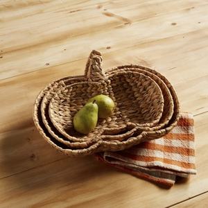 Plateau en forme de citrouille en jacinthe d'eau tissé naturellement, unique pour la décoration d'Halloween, décoration d'Halloween - Product Image 3