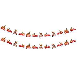 2 packs de guirlandes de Noël bonhomme de neige bonhomme de pain d'épice guirlande de Noël en papier pour décorations de fête pour cheminée manteau - Product Image 4