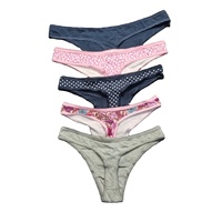 Nouvel arrivage de strings pour femmes sous-vêtements grande taille culotte 100% coton respirant doux Sexy imprimé tongs culottes pour femmes