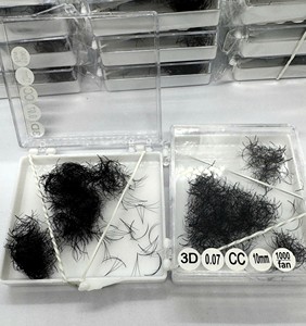 ขนตาปลอมแบบพัดสำเร็จรูป ต่อขนตาแบบวอลลุ่ม ให้ลุคธรรมชาติ ทำด้วยมือ VIETKINGLASH ขนสังเคราะห์  แบบ CC/DD/M/L  งอนสวย ฐานแหลม - Product Image 3
