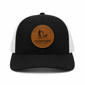 Casquettes de camionneur à 6 panneaux Injae Vina IV-165M avec patch en cuir imprimé sur mesure, en denim/toile, style américain, unisexe, pour le cyclisme et la mode - Product Image 1