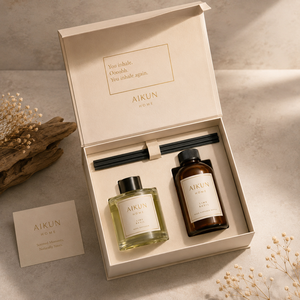 กล่องของขวัญน้ำหอมตกแต่งแบบเติมได้ AIKUN พรีเมียม พร้อมก้านไม้หอมสำหรับตกแต่งบ้าน - Product Image 1