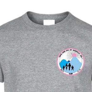 เสื้อยืดแขนสั้นลายกราฟิกสีเทาเฮเทอร์ สำหรับวัยรุ่น ไซส์เล็ก พิมพ์ลายโลโก้รอบอก คอกลม สวมใส่สบาย น้ำหนักเบา เหมาะสำหรับทุกวัน - Product Image 2