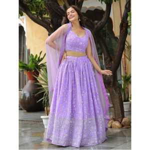 ชุดงานหมั้นผ้าจอร์เจียปักลายลาเวนเดอร์น่ารัก - Product Image 4