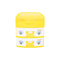 Mini-meuble de rangement polyvalent à trois niveaux en plastique moulé par injection avec tiroirs pour la maison, le bureau, le dortoir, la cuisine et la salle de bain