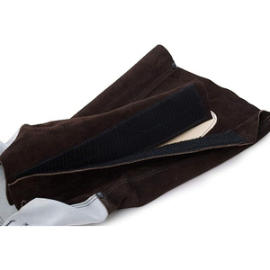 Guêtres de soudeur en cuir de vachette pleine fleur de qualité supérieure, résistantes à l'abrasion et à la chaleur, protection robuste des pieds pour vêtements de sécurité - Product Image 4