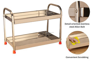 ชั้นวางของเข้ามุมตู้โลหะชั้นวางของเครื่องเทศชั้นวางของชั้นเก็บของชั้นวางจัดระเบียบด้านบนสำหรับบ้าน - Product Image 3