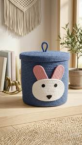 Cotton Rope Storage Basket Oval Shape Multi-Purpose Neatening <b>Container</b> Eco-Friendly Home Decor Design - Product Image 4