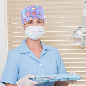 Doctor Hats Unisex Surgical Scrub Caps <b>Nurses</b> Professional Quick Dry Breathable Comfortable Hair Protection Medical Use Worsted - Product Image 5