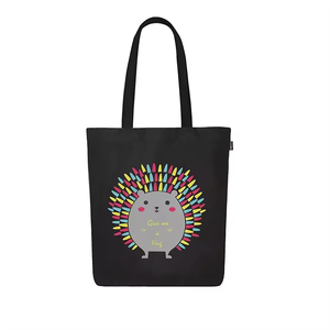 Premium Quality Womens Cute Cotton <b>Canvas</b> <b>Tote</b> Handbag Reusable Eco Friendly Printed Letters Custom Logo Zipper Closure Shopping - Product Image 2