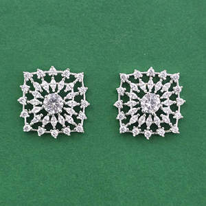 Chandelier <b>Earrings</b> Cubic Zirconia <b>Tops</b> With Rhodium Plating 443891 - Product Image 6
