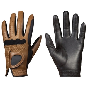 Gants de conduite en cuir noir personnalisables de haute qualité, à doigts entiers, avec garniture en strass, fermeture auto-agrippante, unisexe, pour usage extérieur en hiver - Product Image 3