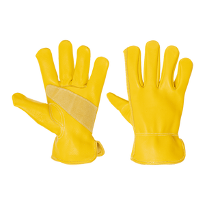 Gants de travail en cuir de vachette grainé de haute qualité, résistants à la chaleur et aux étincelles, pour le jardinage - Product Image 1