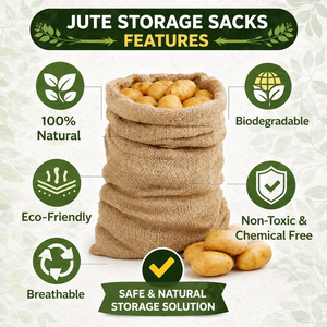 Natural Jute Storage Sack Reusable Burlap <b>Packaging</b> Bag for Onion Potato Vegetable Grain Storage and Transport Use - Product Image 6