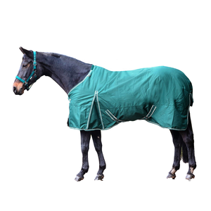 Alfombras de caballo equino de invierno de tendencia superior Nylon transpirable con conchas de lona de malla y relleno de lana Diseño de participación acolchado a mano - Product Image 1