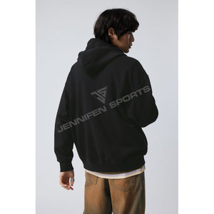 Sudadera con Capucha Unisex de Alta Calidad, con Logotipo Bordado, Cierre de Cremallera, 100% Algodón, Transpirable, Estilo Oversize, para Hombre - Product Image 5